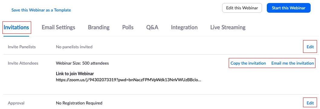 hướng dẫn sử dụng zoom webinar: mời người tham dự trên zoom webinar