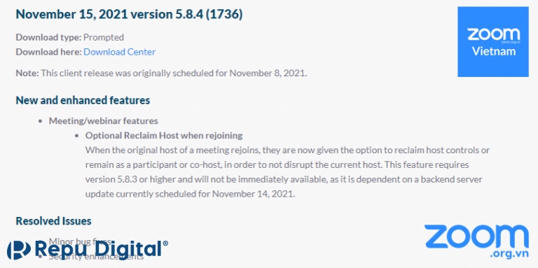 Read more about the article Zoom Client mới nhất, thông tin ra mắt phiên bản mới