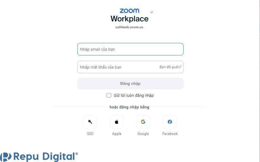 đăng nhập vào zoom