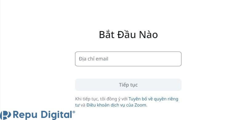 email đăng ký zoom