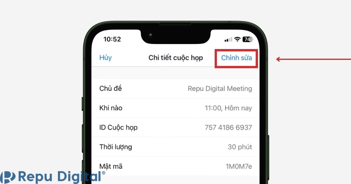 chỉnh sửa phòng zoom