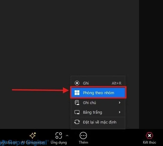 phòng họp theo nhóm zoom